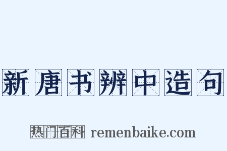 新唐书辨中造句是什么意思的图片